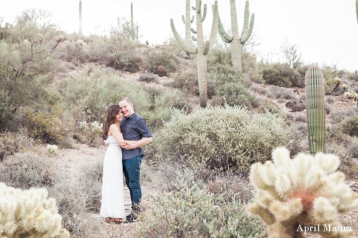 Arizona engaged couple | Phoenix engagement | couple holding each other in the Sonoran desert_0016.jpg