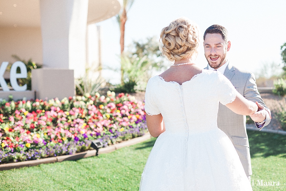 Groom surprised during first look | Chateau De Luxe wedding photos | Scottsdale wedding_0015.jpg