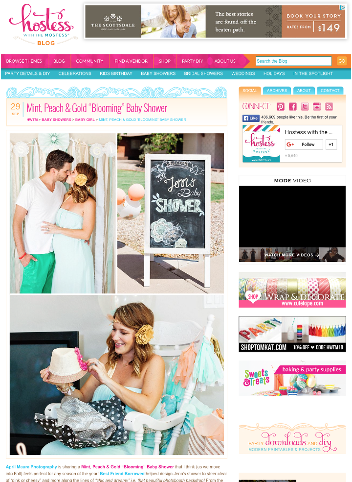 Arizona Baby Shower Photographer | Phoenix Baby Shower Photographer | Featured Hostess with the Mostess