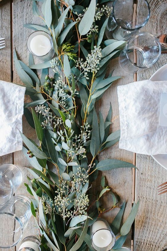 How to Make Your Reception Tables Look Twice Your Budget | Olive Leaf Table Runner