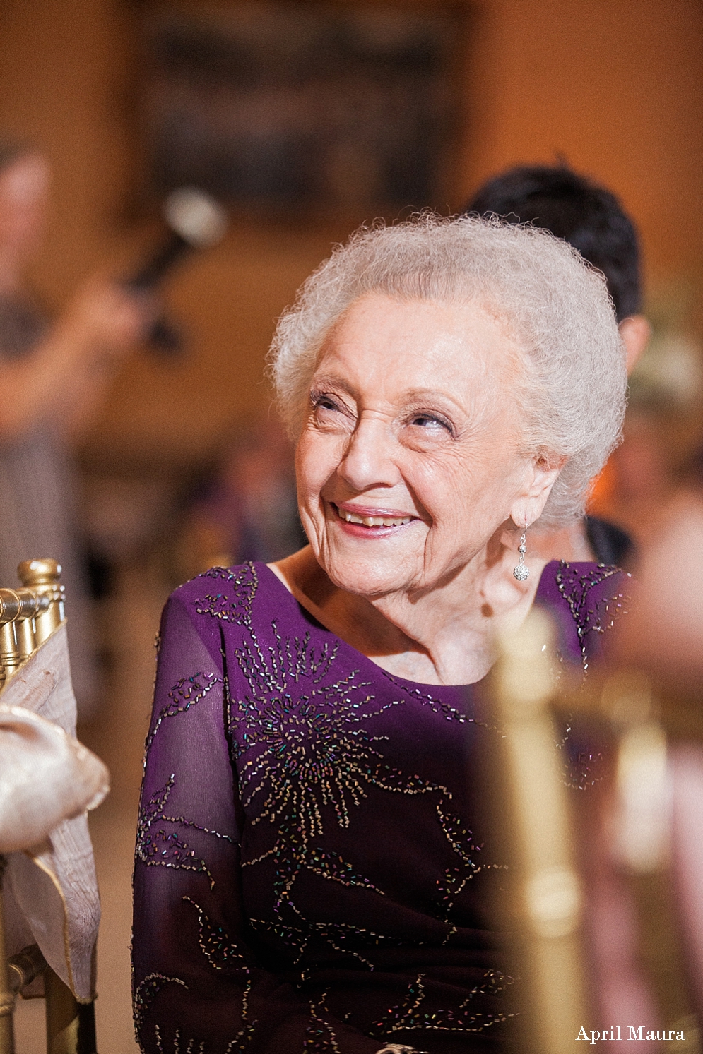 Grandmother smiling during toasts | The Ashley Castle Wedding | Scottsdale Engagement Photographer | April Maura Photography | www.aprilmaura.com_3549.jpg