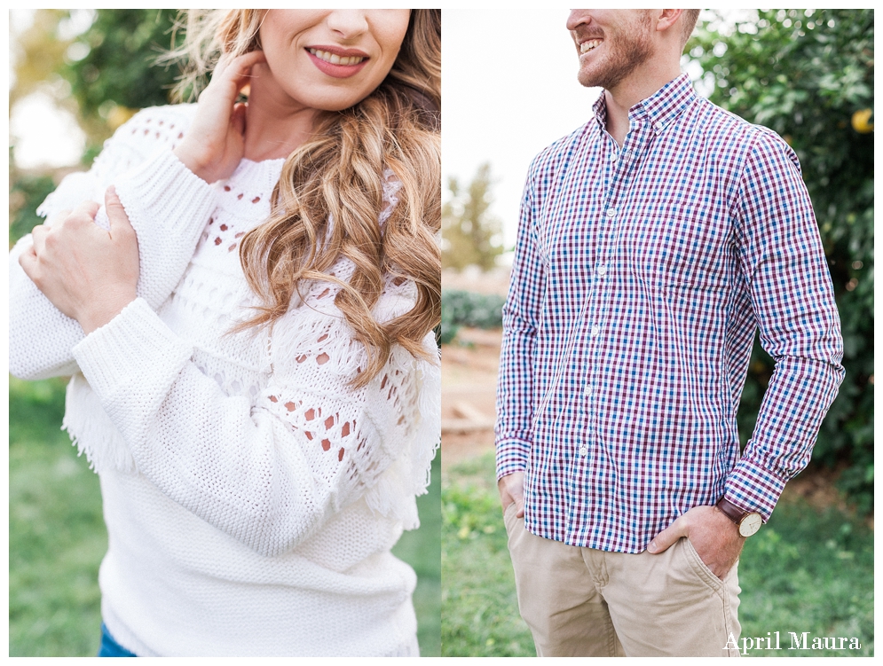 Engagement attire | white sweater | Green Arizona Engagement Location | Tumbleweed Ranch | Scottsdale Engagement Photographer | April Maura Photography | www.aprilmaura.com_3654.jpg