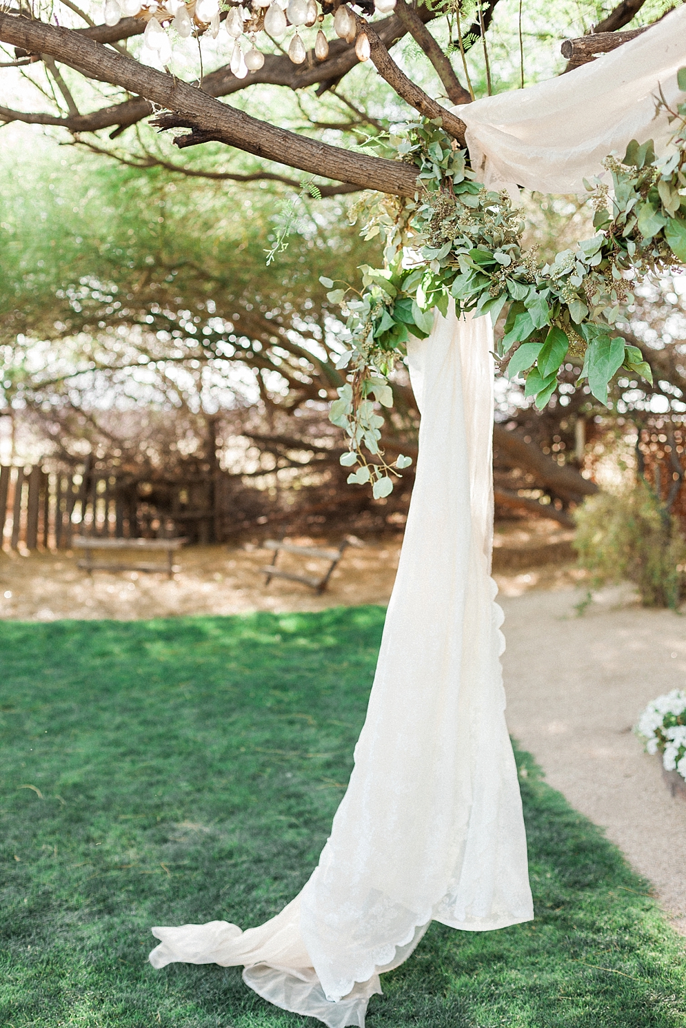 Whispering Tree Ranch Wedding | White ceremony drape | ST. LOUIS JEWISH WEDDING TRADITIONS | CEREMONY | St. Louis Wedding Photographer