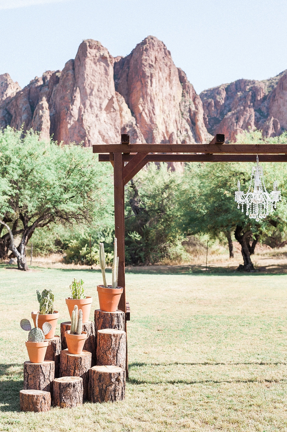 Wedding Wood Decorations to Incorporate | St. Louis Wedding Photographer | Saguaro Lake Guest Ranch Wedding | wood ceremony arch