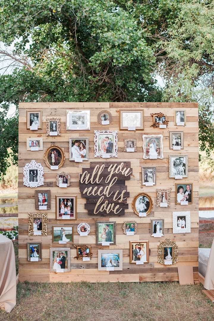 Wedding Wood Decorations to Incorporate | St. Louis Wedding Photographer | Saguaro Lake Guest Ranch Wedding | wedding wall of marriages